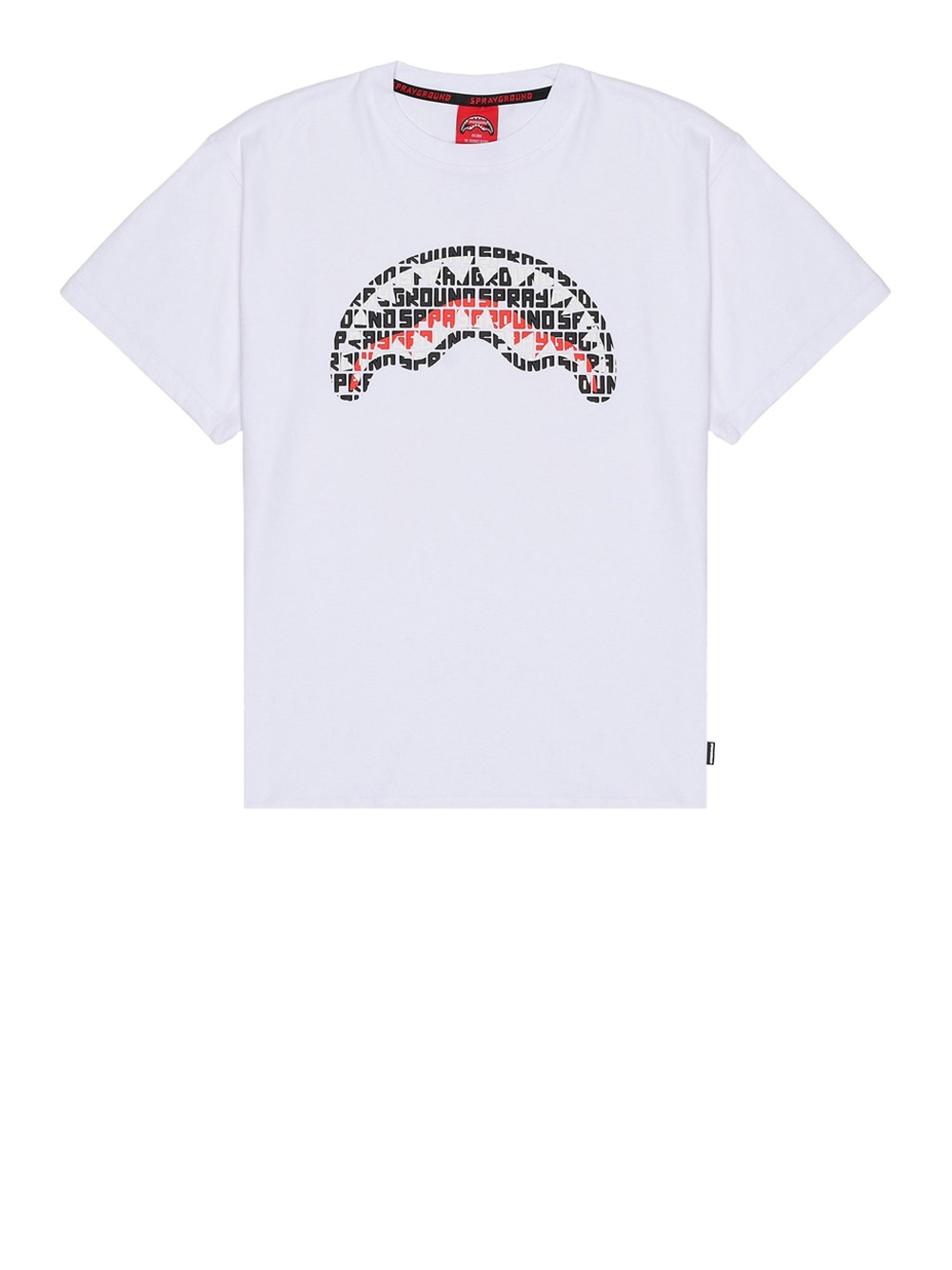 t-shirt sprayground infinity shark da uomo - bianco