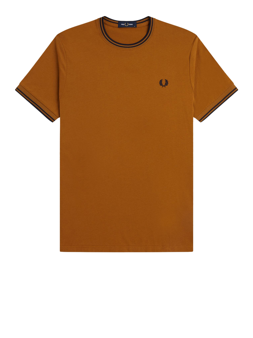 t-shirt fred perry twin tipped da uomo - giallo