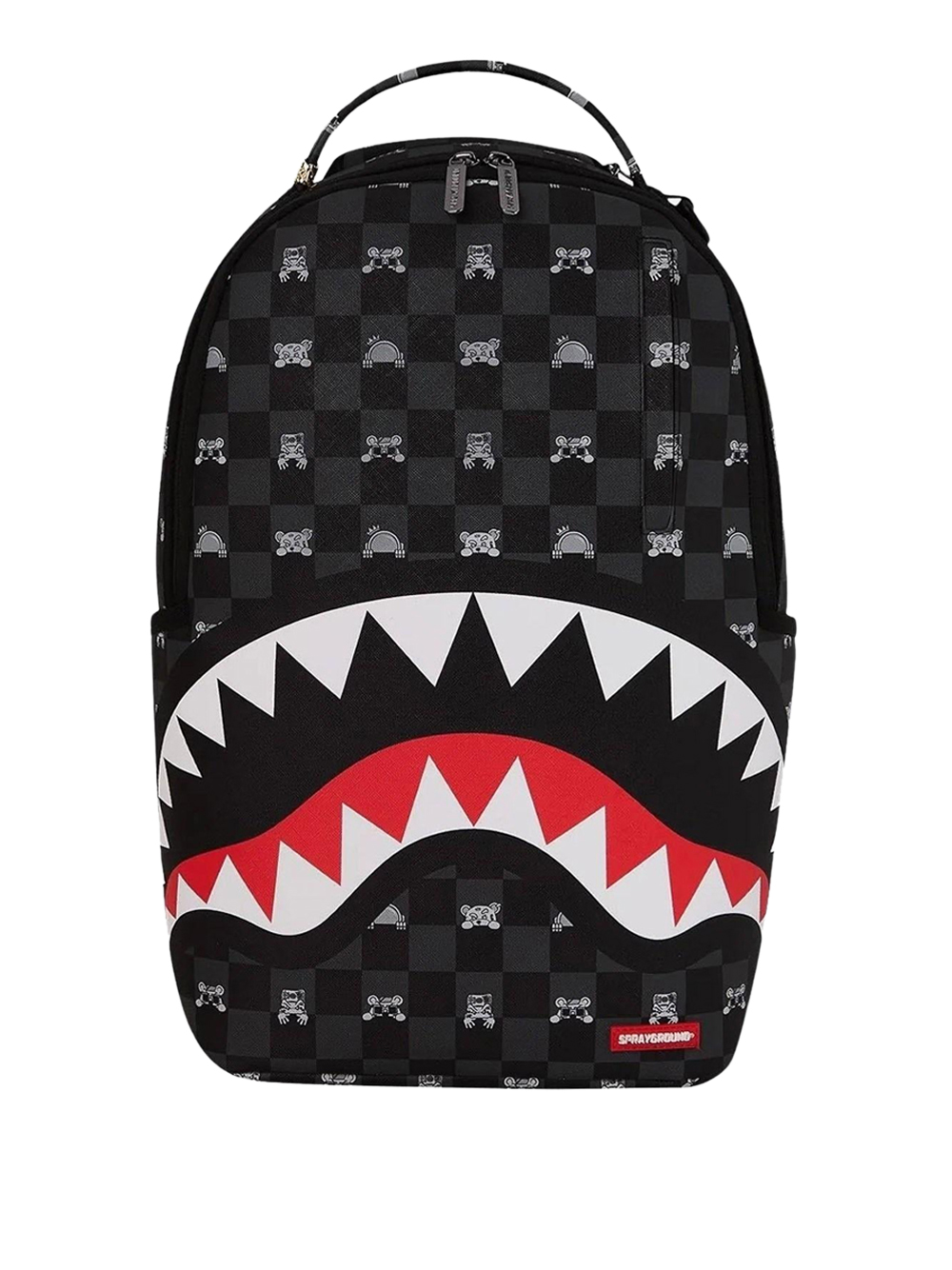 zaino sprayground peeking character check unisex - grigio