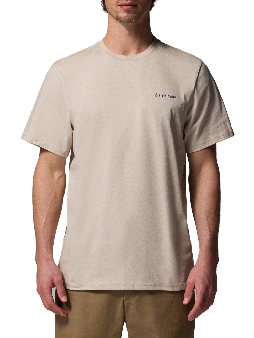 columbia herren t-shirt - beige größe m