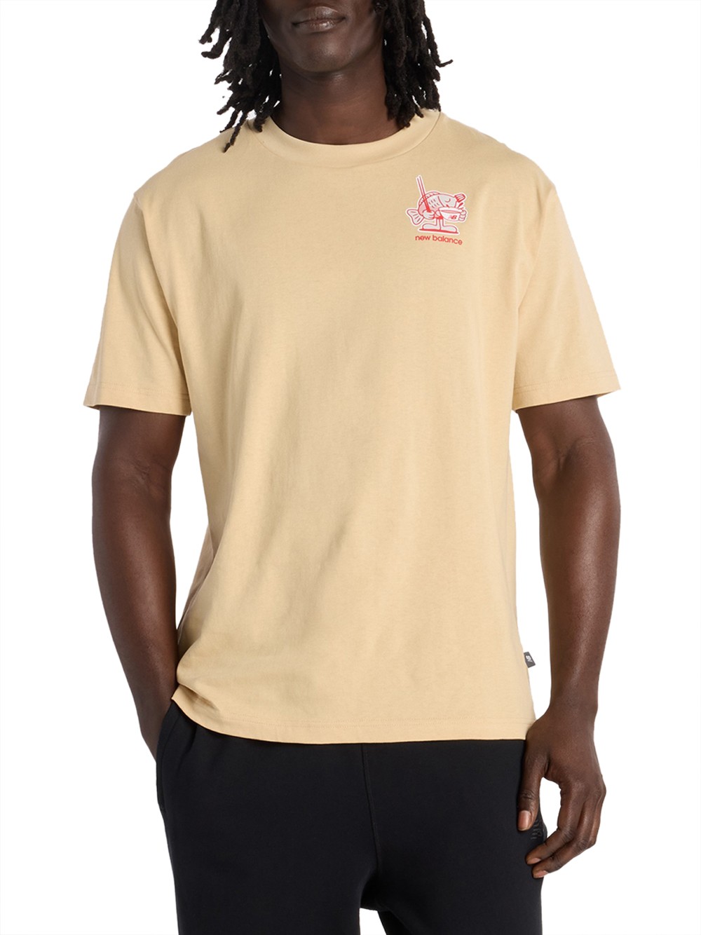 new balance ramen t-shirt für herren - gelb größe xl